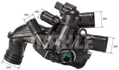 Thermostat, coolant BEHR TM56105