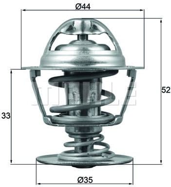 Thermostat, coolant BEHR TX17388D