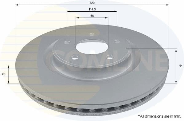 Brake disc, 1pcs FRONT ADC0298V
