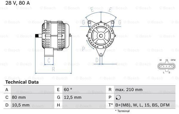 Alternator 0986048100