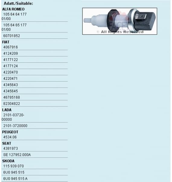 Switch STOP light 7.1000