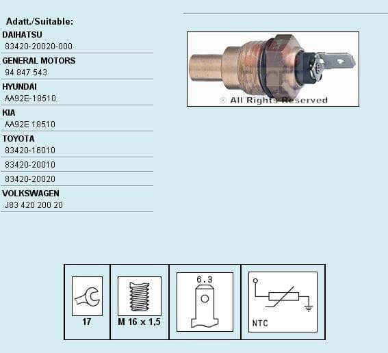 Sensor water temperature 7.3041