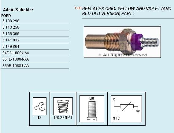 Sensor water temperature 7.3082