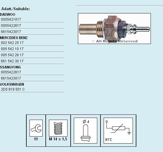 Sensor water temperature 7.3088