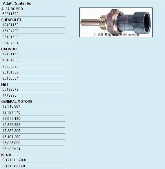 Sensor water temperature 7.3098