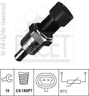 Sensor, coolant temperature Made in Italy - OE Equivalent 7.3129