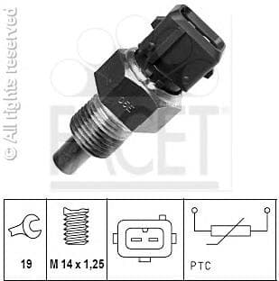 Sensor, coolant temperature Made in Italy - OE Equivalent 7.3308