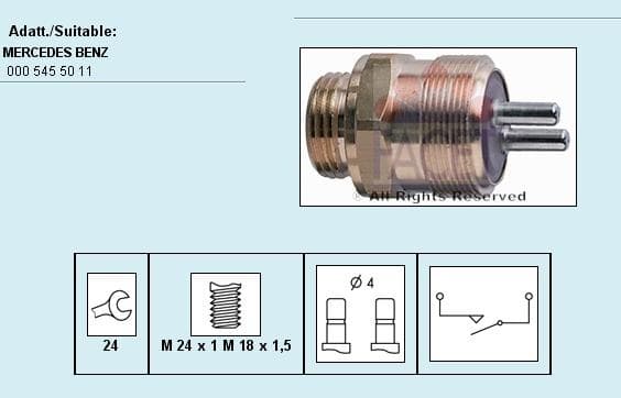 Switch, reverse light Made in Italy - OE Equivalent 7.6128