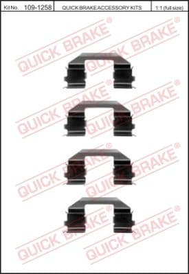 Accessory Kit, disc brake pad 109-1258