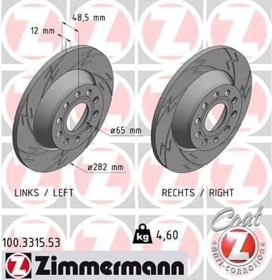 Brake Disc BLACK Z 100.3315.53