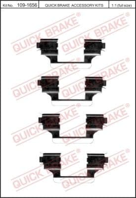 Accessory Kit, disc brake pad 109-1656