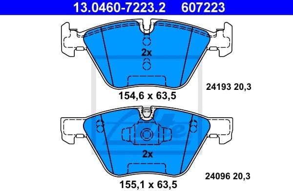 Brake Pad Set, disc brake 13.0460-7223.2