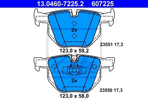 Brake Pad Set, disc brake 13.0460-7225.2