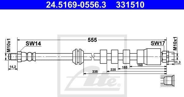 Brake Hose 24.5169-0556.3