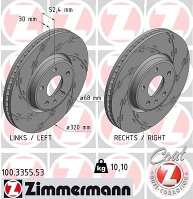 Brake Disc BLACK Z 100.3355.53