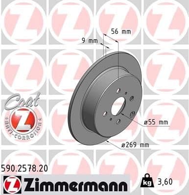 Brake Disc COAT Z 590.2578.20