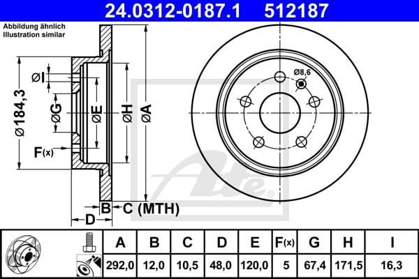 Brake Disc PowerDisc 24.0312-0187.1
