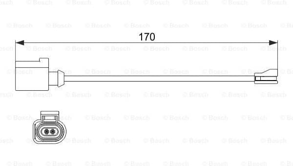 Warning Contact, brake pad wear 1 987 474 512