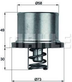 Thermostat, coolant BEHR THD186