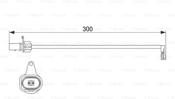 Warning Contact, brake pad wear 1 987 474 505