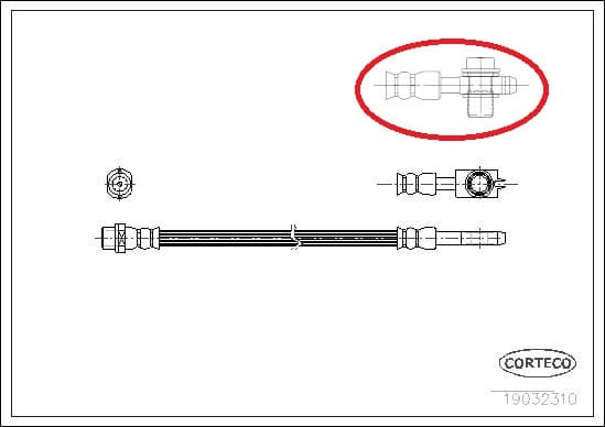 Brake hose rear 19032310 - image 2