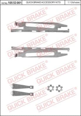 Adjuster Set, drum brake 105 53 001