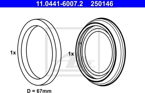 Seal Kit, brake caliper 11.0441-6007.2