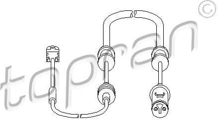 Warning Contact, brake pad wear 207 454