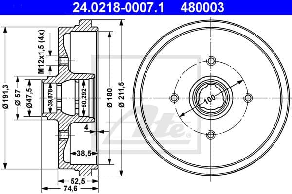 Brake Drum 24.0218-0007.1