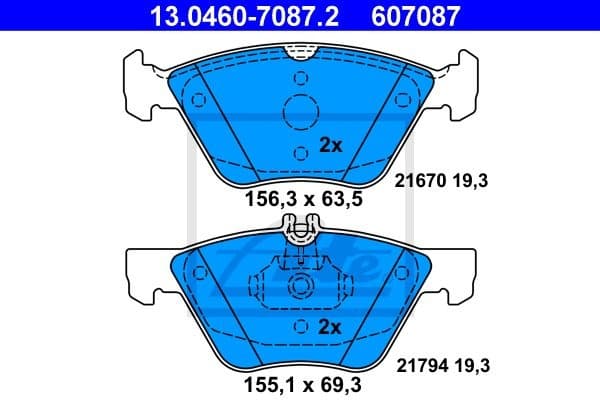 Brake Pad Set, disc brake 13.0460-7087.2