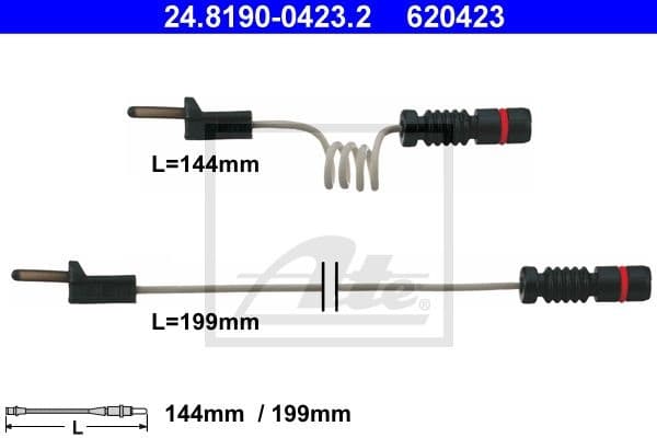 Warning Contact, brake pad wear 24.8190-0423.2