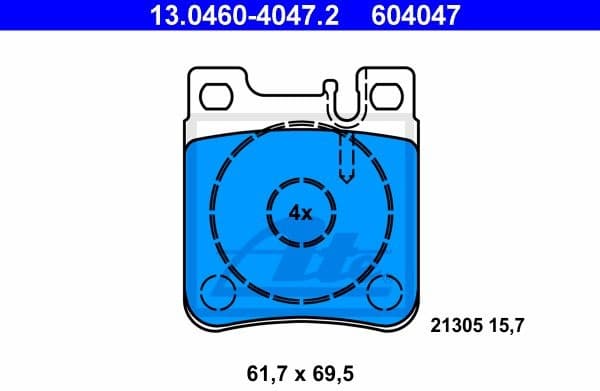 Brake Pad Set, disc brake 13.0460-4047.2