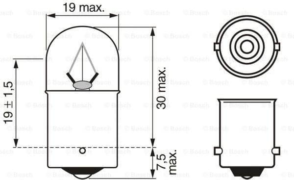 Bulb, clearance/end outline marker light Trucklight WS 1 987 302 510 - image 5