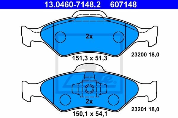 Brake Pad Set, disc brake 13.0460-7148.2