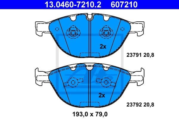 Brake Pad Set, disc brake 13.0460-7210.2