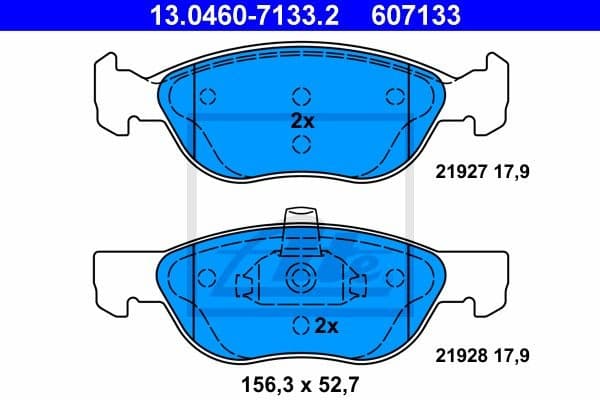 Brake Pad Set, disc brake 13.0460-7133.2