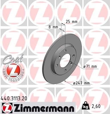 Brake Disc COAT Z 440.3113.20