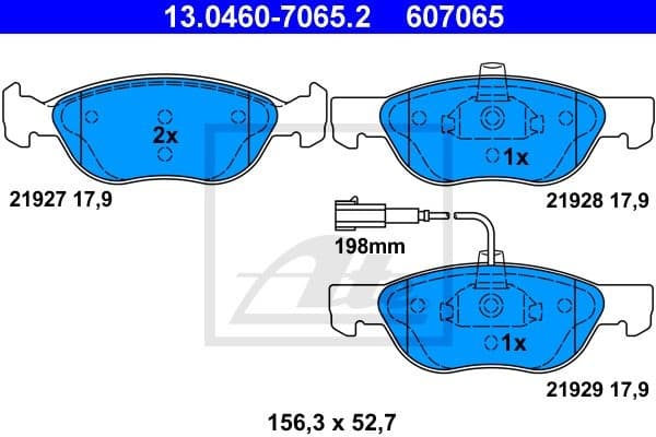 Brake Pad Set, disc brake 13.0460-7065.2