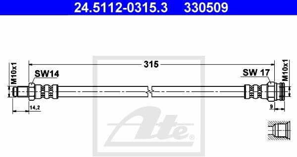 Brake Hose 24.5112-0315.3