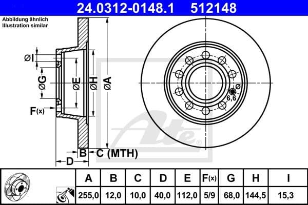 Brake Disc PowerDisc 24.0312-0148.1
