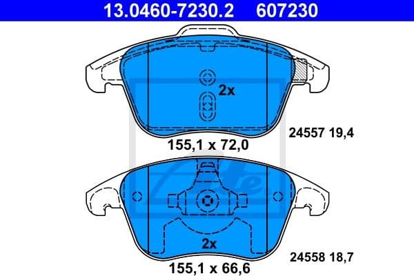 Brake Pad Set, disc brake 13.0460-7230.2