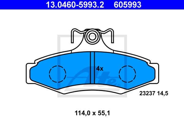 Brake Pad Set, disc brake 13.0460-5993.2