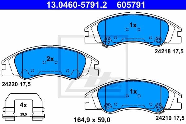 Brake Pad Set, disc brake 13.0460-5791.2