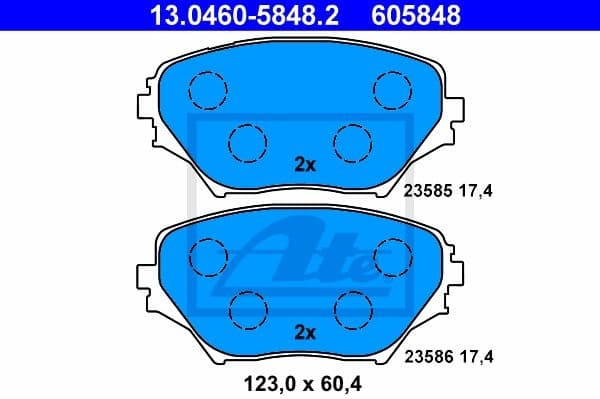 Brake Pad Set, disc brake 13.0460-5848.2