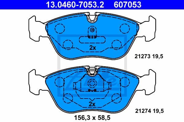 Brake Pad Set, disc brake 13.0460-7053.2