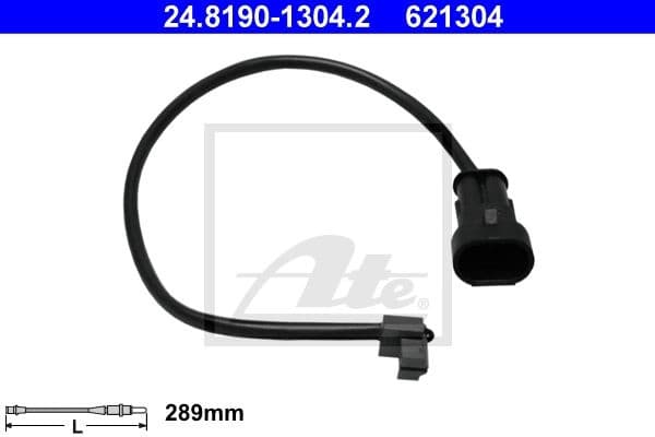 Warning Contact, brake pad wear 24.8190-1304.2