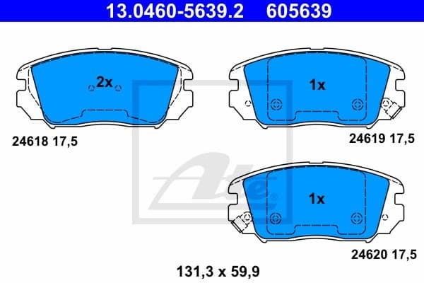 Brake Pad Set, disc brake 13.0460-5639.2