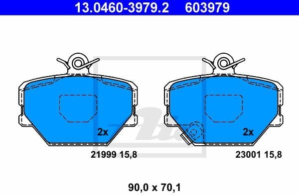Brake Pad Set, disc brake 13.0460-3979.2