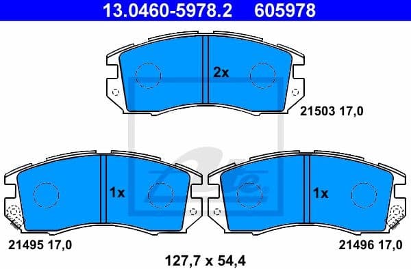Brake Pad Set, disc brake 13.0460-5978.2