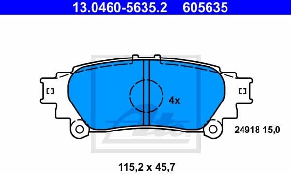 Brake Pad Set, disc brake 13.0460-5635.2